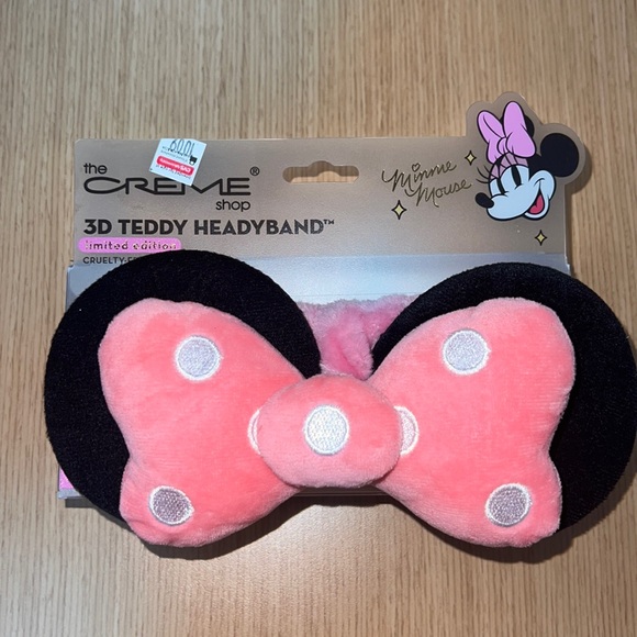 The Crème Shop Disney 3D Teddy Headyband in "Polka Pink"